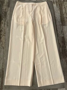 Calvin Klein Soft Cream Pleated Trousers